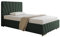 PANDA MÖBEL RAY Polsterbett 120 x 200 cm Doppelbett mit Stauraum aus Kiefernholz, Schlafzimmer, Bequem, Modern, Stilvoll-grün
