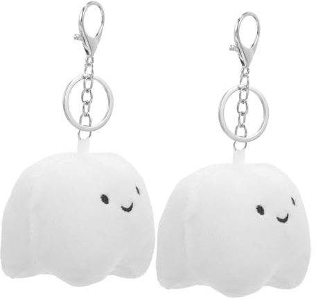 GALPADA 2stücke Flauschige Cartoon Schlüsselanhänger Lustige Plüschzahn Schlüsselringe Für Taschen Furry Schlüsselanhänger Dekoration Für Frauen