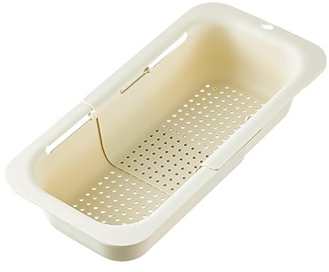 Scolapasta per lavello | Scolapasta pieghevole | Scolapasta da lavello allungabile, ideale per drenare, lavare e sciacquare frutta, verdura, pasta e prodotti alimentari