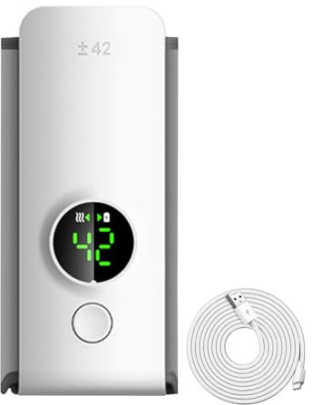 Chauffe-biberon portable | Chauffe-biberon rechargeable | Chauffe-biberon USB sans fil alimenté par batterie | Chauffe-biberon portable avec affichage de la température à 6 niveaux pour les voyages