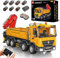 Mould King 17050 Technik Kran LKW Bausteine Modell, 4012 Teile Technologie Pneumatischer Kranwagen Modellbauklötze Kit, Pneumatische Krane Spielzeug Bausatz mit Fernbedienung und App Doppelsteuerung