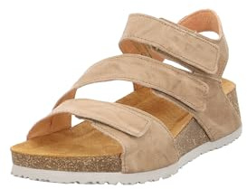 Think! Damen KOAK chromfrei gegerbte nachhaltige Sandale, LINEN 4010