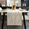 Jayusaror Tischläufer Modern Herbst Weiß und Gold Leinen Marmor Goldene Textur Abstrakte Kunst Waschbarer Tischläufer für Kaffee, Esszimmer, Kommode, Beistelltisch, Schlafzimmer, 33 x 183 cm