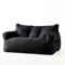 JNTFNE Sitzsack-Stuhl, Doppelsofa, faules Sofa, Freizeit, Schlafzimmer, Wohnzimmer, Balkon, modern, einfach (ohne Füllstoffe) (Farbe: Schwarz)