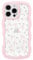 ZCDAYE Case for iPhone 16 Pro with Wavy Edges, Elegant Cute Flower Printed Patterns Clear Phone Case for Girls Woman, Soft TPU Stylish Transparent Cover for iPhone 16 Pro (6.3 inch),Pink