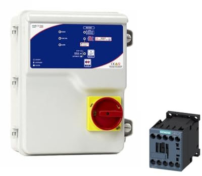 QUADRO COMANDO PER POMPA SOMMERSA POZZO, ACQUE REFLUE SALVAMOTORE SONDE 230 400 (V400 Trifase)