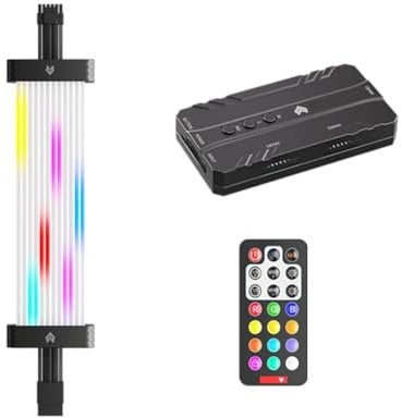 lehua 16Pin ARGB Graphics Card Power Supply Cable RGB Power Extension Cable RGB PSU Cable for 30XX 40XX Graphics Cards A