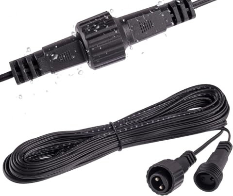EPLZON 10M/32.8Ft Prolunga Luci 2 Pin IP65 Impermeabile Cavo Prolunga per Catena Luminosa Esterno Luci da Giardino Luci Stringa, Luci Natale Esterno, Faretti Solari