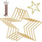 5 Stück Metallring Stern Gold, 20cm Stern Makramee Ring Metallringe, Sterne Metall zum Basteln, Metall Stern Draht, Sternkranzrahmen, Metal Ring Dream Catcher für Hochzeit Kranz, DIY Handwerk