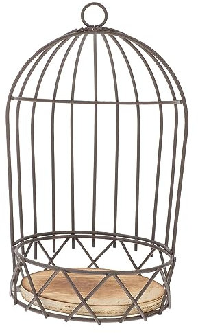 Deko Winter Vogelkäfig Blumentopfständer und Metall Schwarz