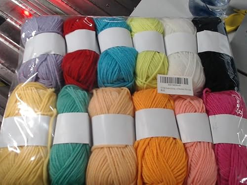 12X 50g Double Knitting Yarn 100% Acrylic Knitting Colourful DK,600g Perfect for Any Crochet and Knitting Mini Project,Knitting Wool Crochet, Ideal for Beginners, Kids Crafts
