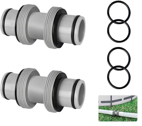 SUCANY Tubo Piscina 38 mm,Applicabile Per Connettore Tubo Piscina Ø38 mm,Per Intex, Bestway, Coleman Pool Adapter (2 Pezzi)