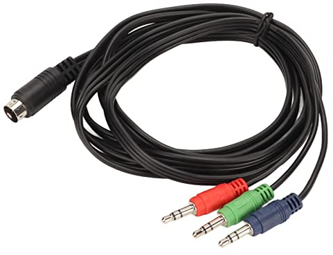 Cavo adattatore Mini DIN 9 pin, Precisione fino a 3,5 mm, Adattatore per altoparlanti europei, Materiale PVC resistente for Sistemi audio vintage, Riparazione impianti domestici, Home theater classico