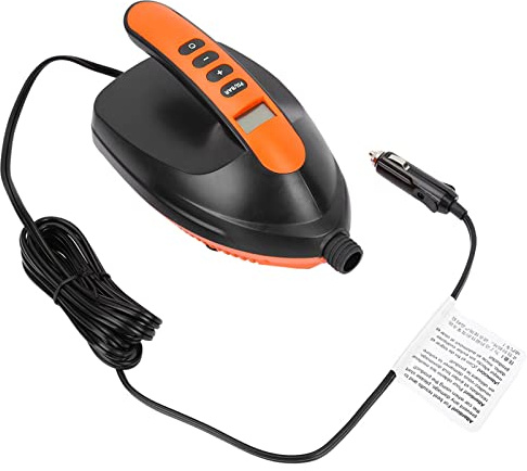 Phefop Pompe à Air Haute Pression 12V, Pompe électrique Numérique avec écran LCD 0-16 Psi, Compresseur de Voiture Portable pour Planche à Paddle, Bateau Gonflable, Matelas à Air