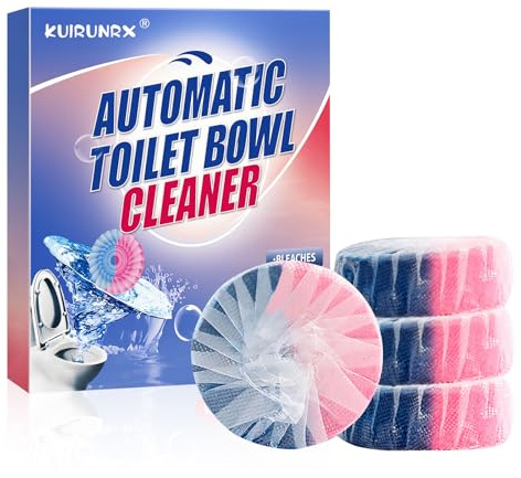 KUIRUNRX® Nettoyant Wc Surpuissant Tartre, 4 Tablettes de Detartrant WC, Blocs WC Automatiques Puissants élimine le Tartre et les Mauvaises Odeurs (50g * 4 pieces)