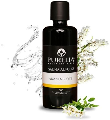 PURELIA Saunaaufguss Konzentrat Akazienblüte 100 ml natürlicher Sauna-aufguss - reine ätherische Öle
