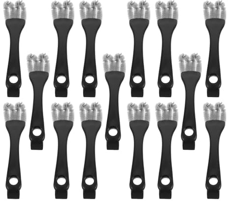 Levemolo 15pcs Bird Cage Cleaning Brush with Long Ergonomic Handle Wire and Scraper Heads for Pet Bird Droppings Removal Versatile Bbq Grill Scraper Tool for Cage Perch and Stove Burner