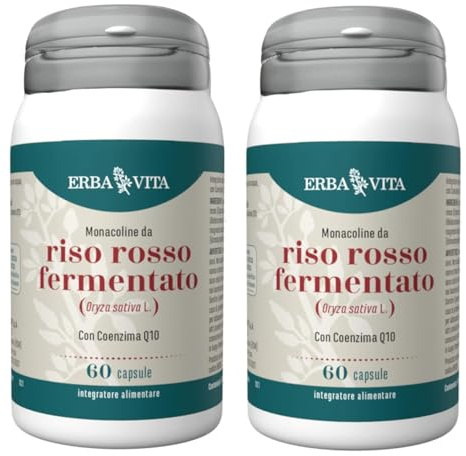 Erba Vita Riso Rosso Fermentato | Integratore di Monacoline e Coenzima Q10 | OFFERTA RISPARMIO 120 compresse
