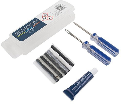 Nutrak Tubeless tyre repair kit, with associated tools