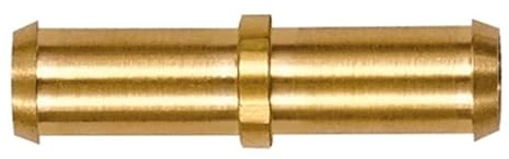RIEGLER 133403-RTU-6-6 Gerader Schlauchverbindungsstutzen, für Schlauch LW 6 mm, Messing, 1Stk