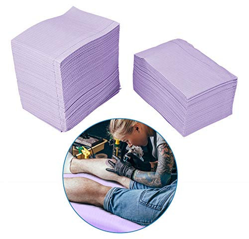 wasserdichte Einwegauflage,125 Stück Rosa Tattoo Clean Pad Papiertischdecken Matte Doppelschicht Blätter Persönliche Papier Tischdecken Matte Blätter Tattoo Zubehör