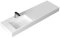 Design Waschbecken Mineralguss Waschtisch zur Wandmontage Gussmarmor Eckig Waschplatz Wandhängend LP4516 160cm weiß glänzend links
