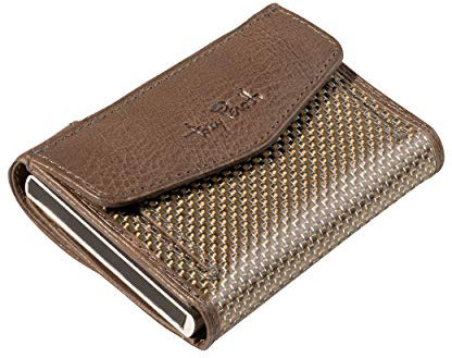 Tony Perotti Kreditkartenetui Furbo 7 Kreditkartenfächer RFID Titanium Leder 9,8 x 7,3 x 2,5 cm (H/B/T) Unisex (TQ-CC-3700)