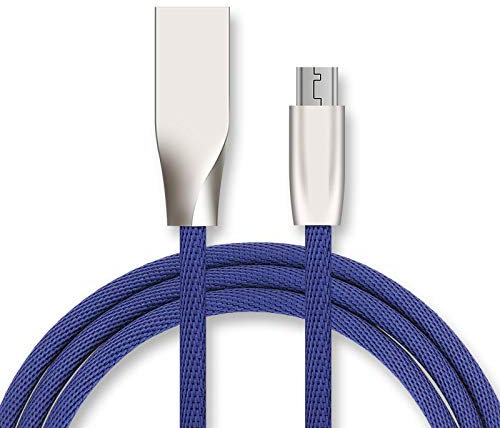 Cable Fast Charge Micro USB pour JBL Flip 3 Smartphone Android Chargeur 1m Connecteur Recharge Rapide (Bleu)