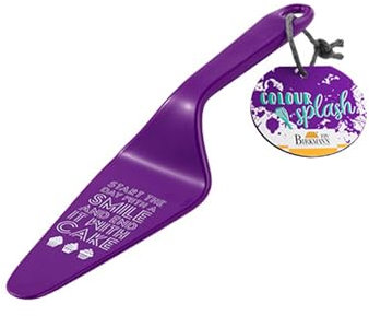 Birkmann, Colour Kitchen, paletta per torte con scritta, in plastica di alta qualità, per alimenti, indeformabile, lavabile in lavastoviglie, viola, 26 x 6 cm, 429765