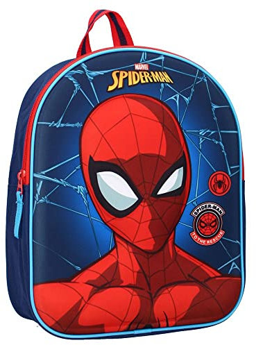 Spiderman Rucksack mit 3D Relief, Vadobag VB27957, Marineblau, S
