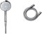 Mira Showers 1.1605.237 Beat 11 cm 4-Spray Shower Head - Chrome & 2.1605.166 Logic 1.25 m Metal Shower Hose - Chrome