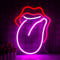 Letrero de neón con forma de lengua grande para decoración de pared, luz de neón roja y rosa para dormitorio, luz de neón LED de alimentación USB para sala de juegos pub hogar bar club fiesta regalo
