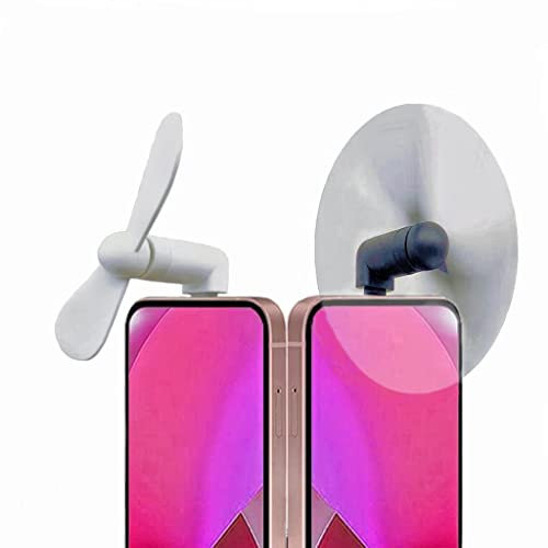 Aoiutrn 2 Pack Tragbarer Handy-Mini-Ventilator im Taschenformat Dock Cool Cooler kleiner Ventilator kompatibel mit iPhone 14/14 Pro/14 Pro Max/13/13 Pro/13 Pro Max/13 Pro Max/12 und mehr