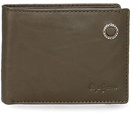 Pepe Jeans Badge Portefeuille Horizontal avec Porte-Monnaie Vert 11,5 x 8 x 1 cm, Vert, Portefeuille Horizontal avec Porte-Monnaie
