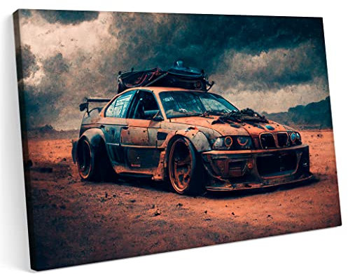 Printonia Bilder Leinwandbild 120x80cm BMW 3er e46 M3 Desert Car Tuning Rennen