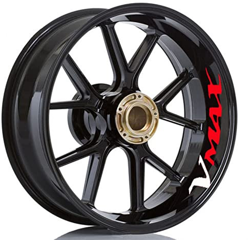 Motorrad Für Yamaha TMAX Xmax NMAX VMAX Tmax Xmax Nmax Vmax Logo Rad Aufkleber Streifen Reflektierende Felge (Color : 6)
