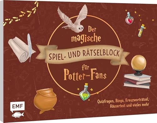 Edition Michael Fischer Der magische Spiel- und Rätselblock für Harry Potter-Fans: Ultimativer Spiele-Spaß für Potter-Fans: Quizfragen, Bingo, Kreuzworträtsel, Patronus-Orakel und vieles mehr