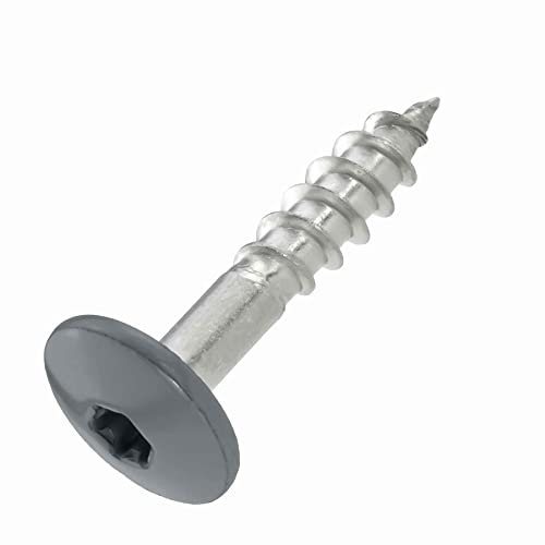 Fassadenschrauben 4,8 x 25 mm - RAL 7012, Basaltgrau TX20 – 100 Stück Edelstahl A4