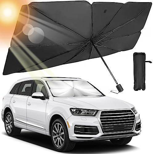 Tolenre Parasol para Coche, Parasol Coche Delantero, Parasol para Parabrisas, Parasol Coche Paraguas Plegable, Parasol Plegable Coche con Anti UV Rayos para Parabrisas de los Coche (110 x 78cm)