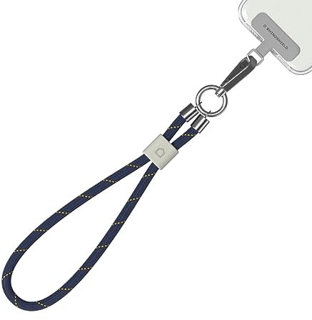 RhinoShield Geflochtenes Lanyard fürs Handgelenk| Hergestellt aus recycelten Materialien, verstellbare Länge, strapazierfähige Handschlaufe, Trendfarben (Lanyard Adapter enthalten) - Mitternachtsblau