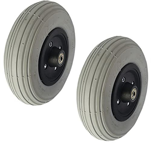 LekLai 8-Zoll-Elektrorollstuhl-Vorderrad, 200 X 50 Pneumatisches Gummirad, Ältere Menschen, Gehbehindertenzubehör, Ersatzrad)/Grey/8Inch(2Pcs)