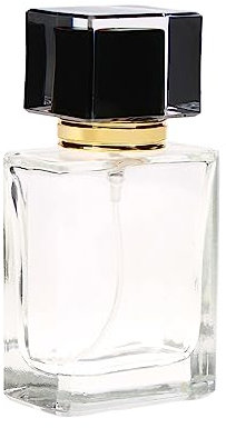 Watris Veiyi Parfum Flakon Leer, 50ml Perfume Travel Bottle, Nachfüllbare Parfümflasche Metall Sprayer Pump Flasche Tragbare Parfum Zerstäuber(Schwarz)