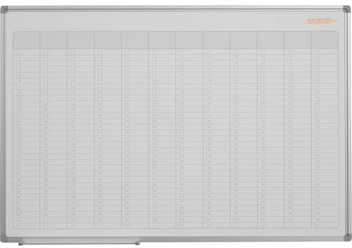 eurokraft | basic | Jahresplaner | neutral | mit senkrechter Monatseinteilung | BxH 90x60 cm