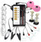 Elektrostiimulation Kit, Dildo-Plug Nippel Klemmen Massage Pads Elektro-Schock Sexspielzeug mit Reizstrom Gerät/Dildo Massage Electro Shock für Frauen Männer Paare