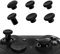 eXtremeRate 6 in 1 Metal Replacement Thumbsticks for Xbox Elite Series 2 Controller, Metallic Black Swappable Magnetic Analog Stick Joystick Caps for Xbox Elite 2 Core Controller (Model 1797)