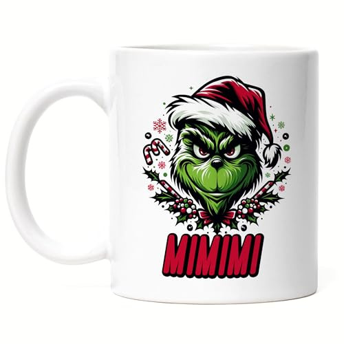 Hey!Print Mimimi Tasse Weiß Weihnachtshasser Humor Ironie Lustige Sprüche