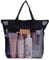 Jtseveny Mesh Shower Caddy Bag Bath Organizer Portable Shower Tote for Dorm Gym Camping Beach Travel (Black)