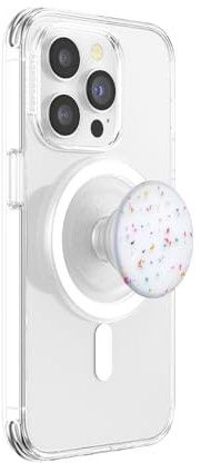 PopSockets Phone Grip for MagSafe with Kickstand, Magnetic Stand, Swappable Top, Secure Hold for iPhone MagSafe Cases, Phone & Tablet Grip - Circus Regrind Coconut Crème