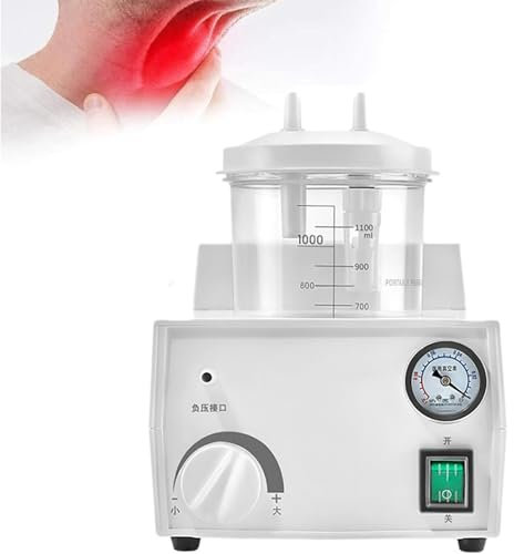 NGARY Portable Electric Phlegm Suction, 11L/min Oral Phlegm Sucker, Saliva Suction Machine Device, Homecare Tabletop Mucus Secretion Machine, for Mucus Spit, Home Emergency First Aid