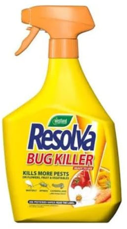 Resolva Bug Killer 1L Ready to Use with thank you sticker - For Indoor & Outdoor Use - For Plant Protection - Kills Pests On Plants, Flowers & Vegetables
